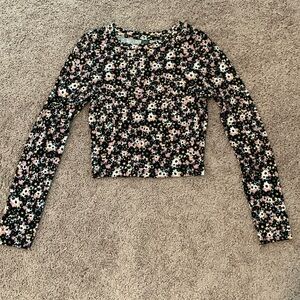 This is a brand new floral cropped long sleeve from Target.